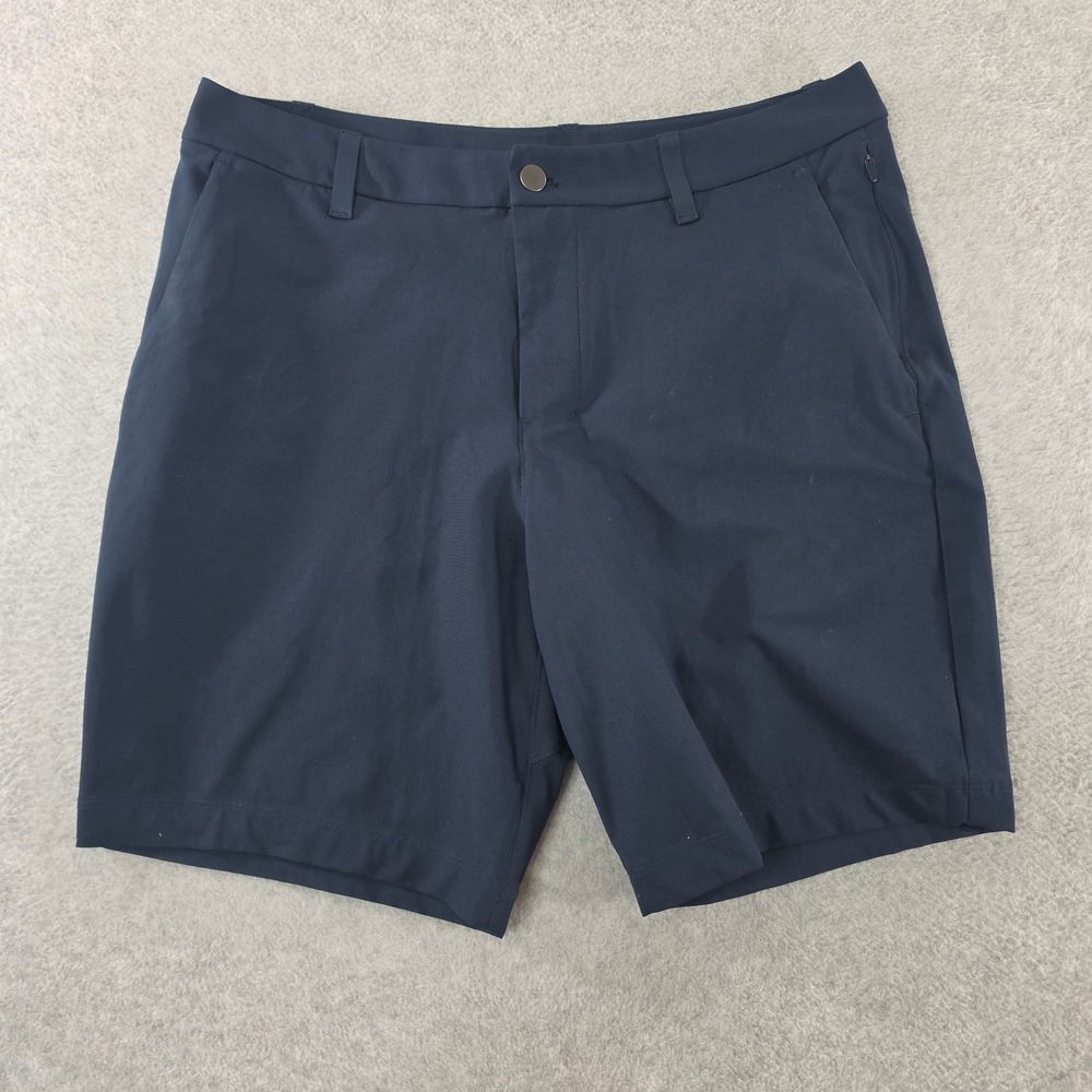 Lululemon Mens Commission Shorts Navy Blue 7 Inch Inseam Size 34